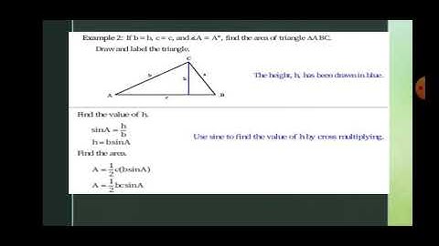 Area of an Oblique Triangle-SAS