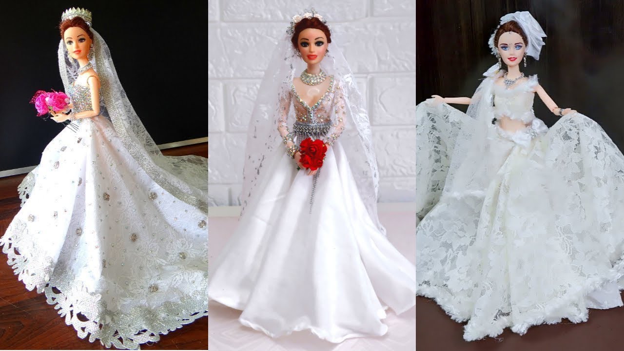 3 GORGEOUS Christian Wedding Dress for Dolls! 