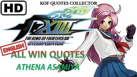The King of Fighters XIII - Athena Asamiya All Win Quotes (English) Steam & PS3