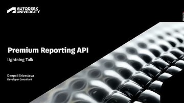 Premium Reporting API - Forge Lightning Talk