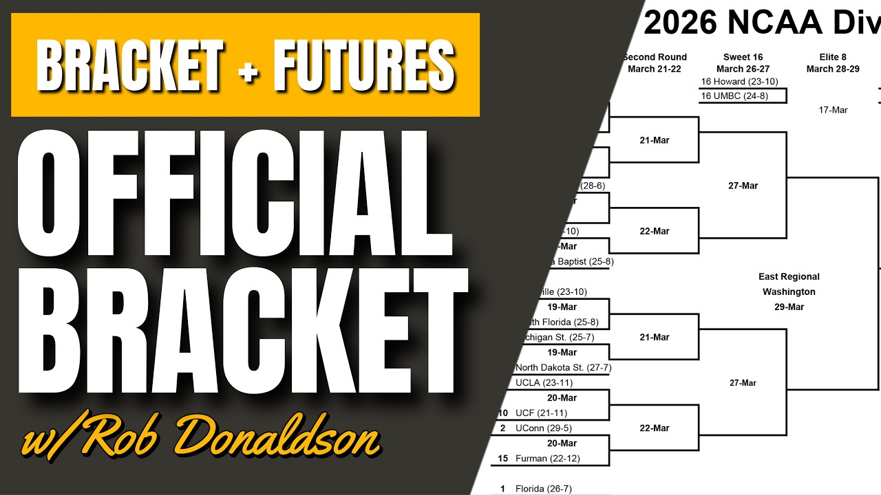 My Official 2026 NCAA Tournament Bracket + Futures Bets | EVERY PICK ...