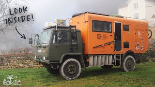 Old ARMY TRUCK converted into EVERYTHING you need for Full Time Off Grid Living // VAN TOUR