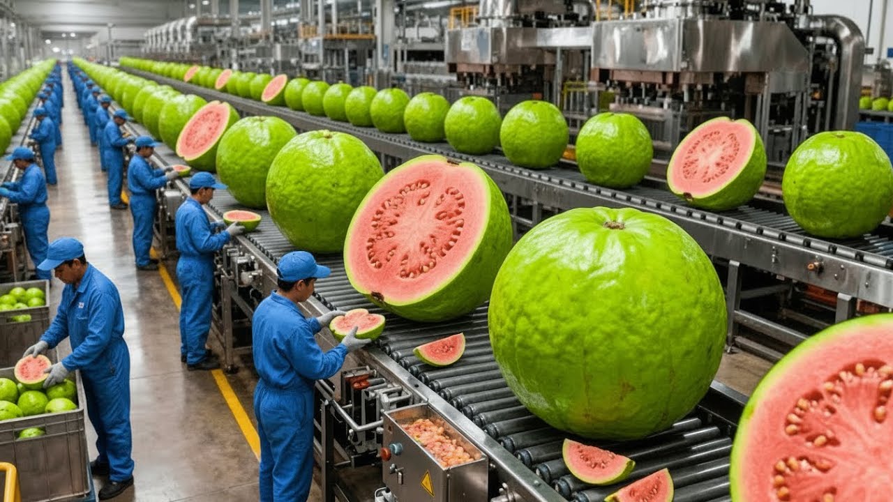 Inside a Modern Guava Factory | From Fresh Guava to Premium Juice (The Whole Process)