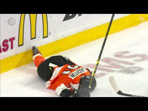 Frightening Incident: Laughton loses control and gets flung into boards