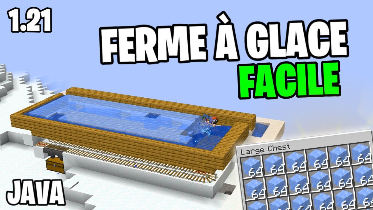Ferme à GLACE FACILE 1.21! Tutoriel Minecraft Java - YouTube