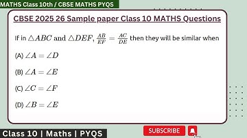 If in △ A B C and △ D E F , A B/ E F = A C/ D E  then they will be similar when  (A) ∠ A = ∠ D (B) ∠
