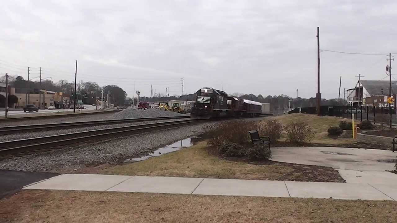 Norfolk Southern Eastbound Executive Geometry Train(HD)Austell,Ga.2-6-2014 - YouTube