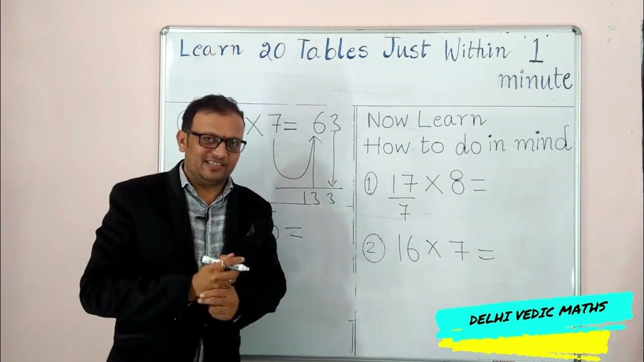 How to learn 20 tables easilyVijay KrishnaVedic Maths TricksSpeed