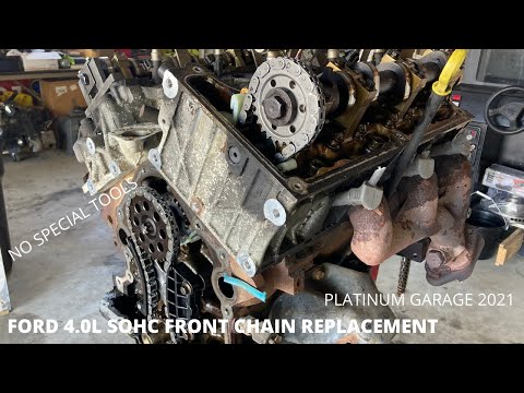 Ford 4.0L SOHC Front Timing Chain Replacement (Without Special Tools!)