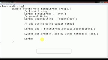 Add two String using two ways , concat() method and using + in java