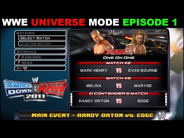 WWE Smackdown VS Raw 2011 UNIVERSE MODE Episode 1 - WWE SVR 2011 Universe Mode - #1 class=