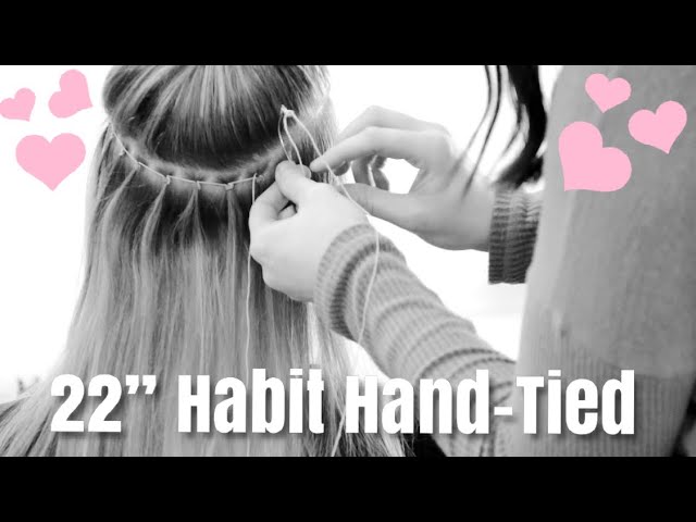 How to Apply ​Hand Tied Hair Extensions - Beaded Row application - Vision Hair  Extensions