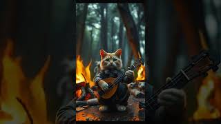 Amazing Wizard Cat Playing An Guitar cat cutecat shorts guitar instrumental