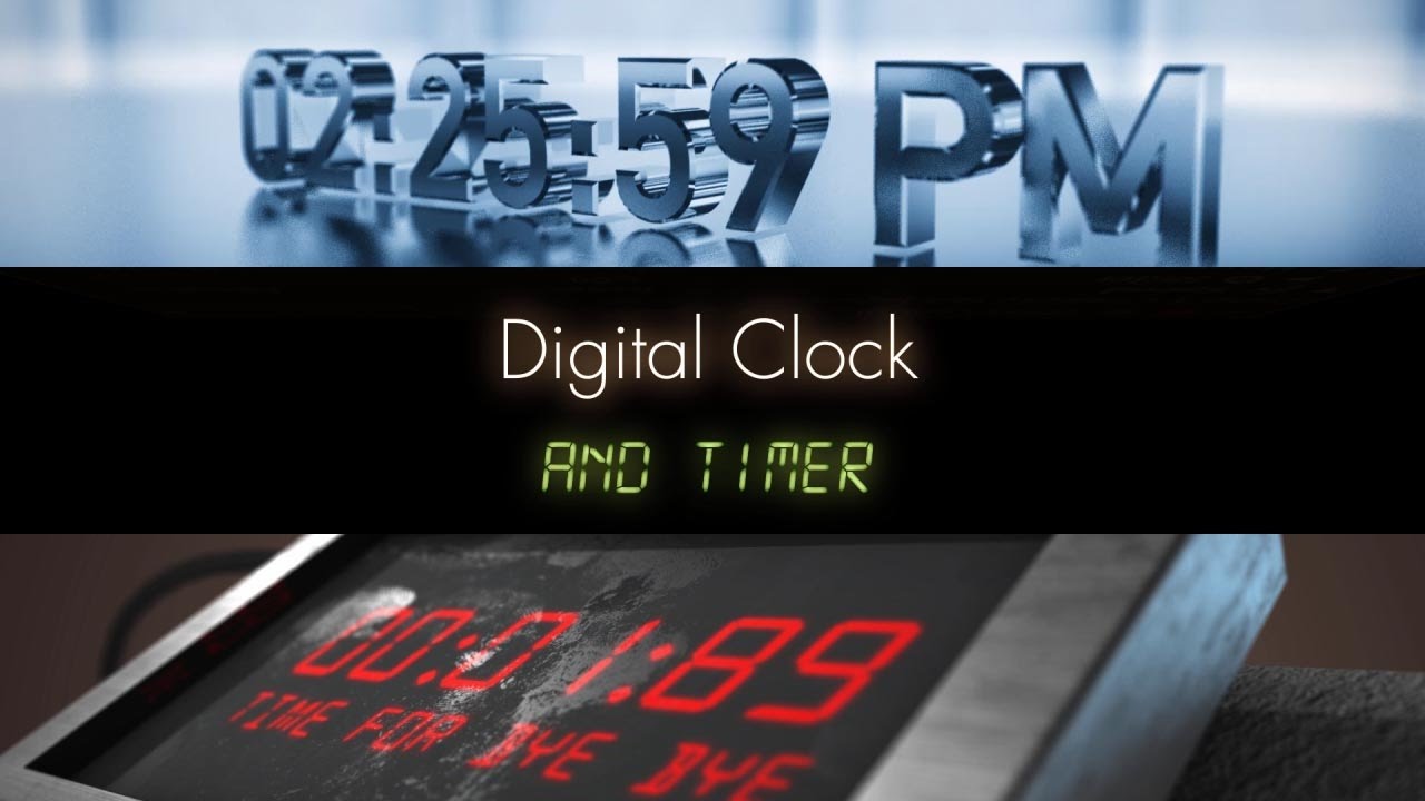 Digital Clock And Timer Presets for After Effects | VDODNA