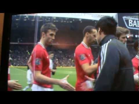 Luis Suarez Refuses To Shake Patrice Evra's Hand 11/2/12