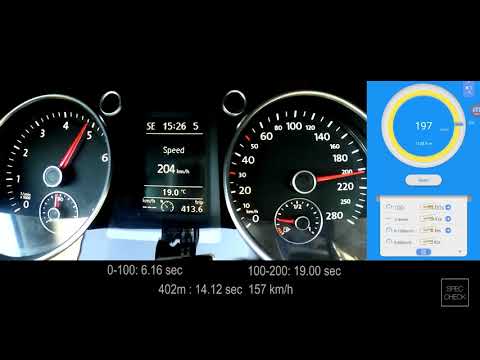 Видео: Volkswagen Passat CC 3.6 4motion 0-100, 100-200, 1/4 mile acceleration, dragy