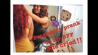 I'M PREGNANT PRANK ON BEST FRIEND! (SHE CRIED)