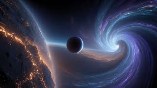 Cosmic Vortex and Glowing Planet Space Loop 4K