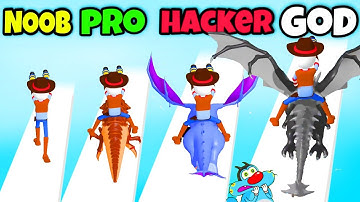 NOOB vs PRO vs HACKER vs GOD | In Monster Catch Run Game | With Ogyy and Jack | Oggy Game