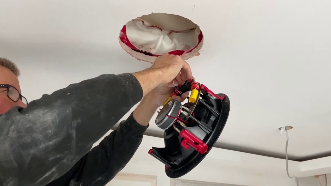Klipsch installation video: CS-16CSM in-ceiling speaker - YouTube