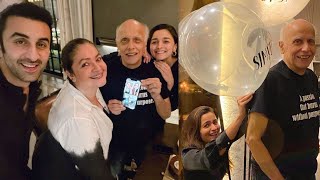 Alia Bhatt Celebrates Dad Mahesh Bhatt’s Birthday with Ranbir Kapoor and Pooja Bhatt