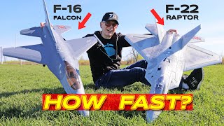 HOW FAST are the Freewing F-16 Falcon and F-22 Raptor?