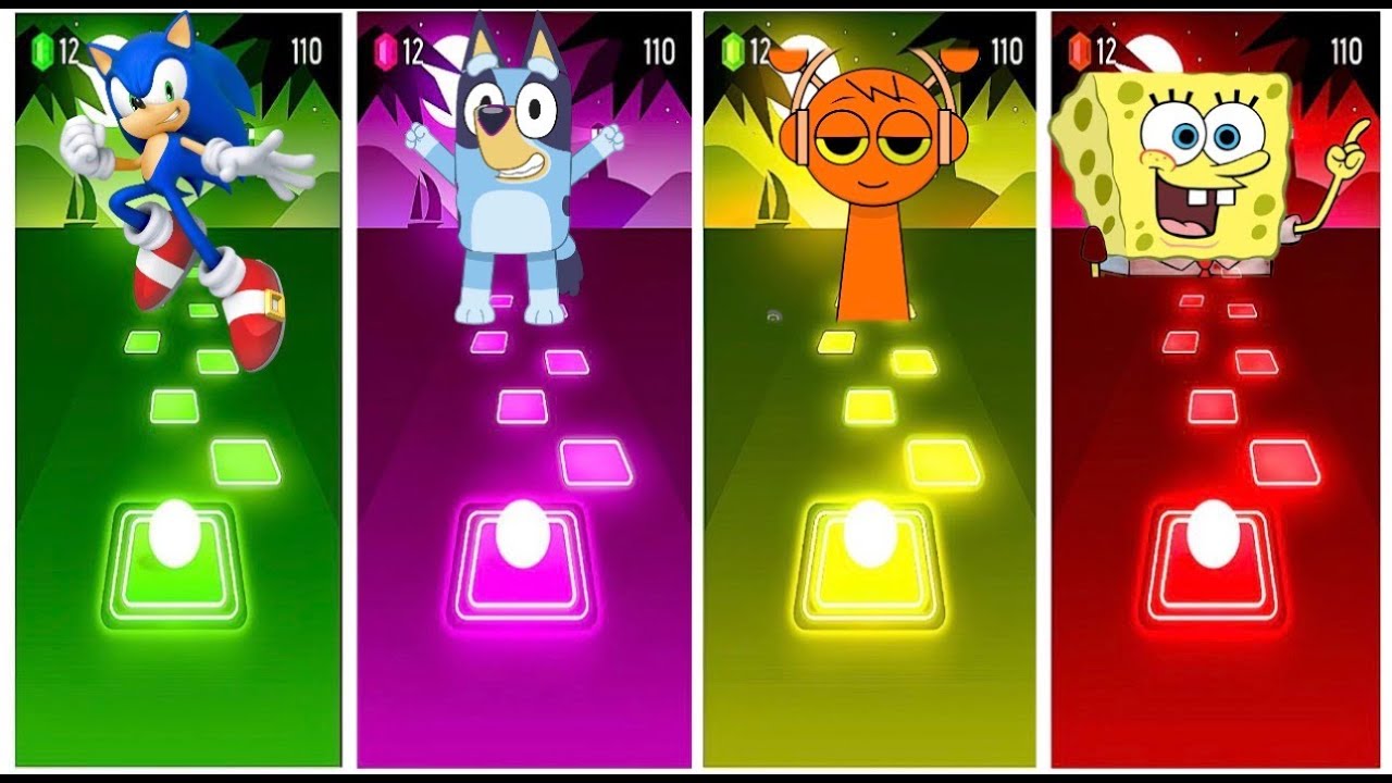 Sonic Speed Tiles Hop Challenge ⚡ | Perfect Beat Drop