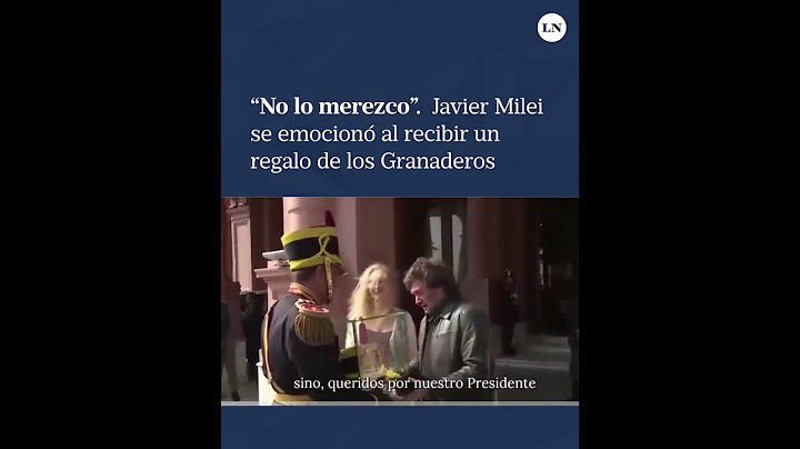 Milei se emocionó al recibir un regalo de los Granaderos en el día de su cumpleaños