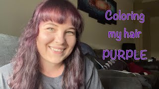 Coloring my hair purple with Arctic Fox Purple Rain (partial fail)