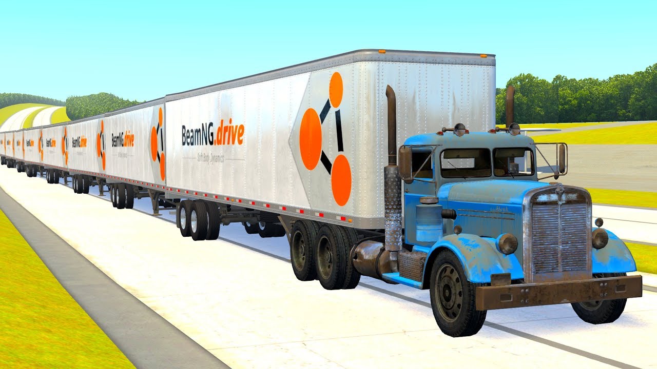Bang drive. BEAMNG Drive Truck. BEAMNG грузовик. Фура BEAMNG. Прицепы для грузовиков BEAMNG Drive.