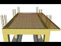 One-way reinforced concrete slab - Video animation with reinforcement details