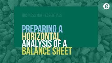 Preparing a Horizontal Analysis of a Balance Sheet