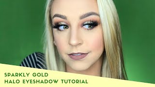 Sparkly Gold Halo Eyeshadow Tutorial