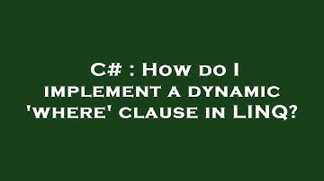 C# : How do I implement a dynamic 
