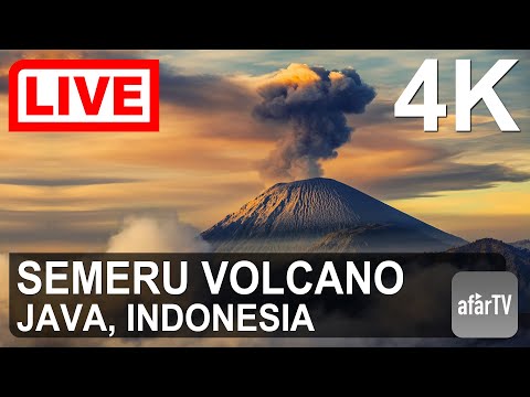 🌎 LIVE in 4K: Erupting Semeru Volcano in Java, Indonesia