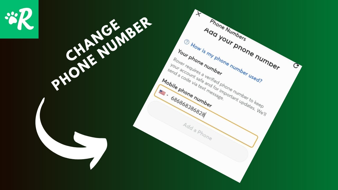 Change Rover how to change rover phone number - YouTube