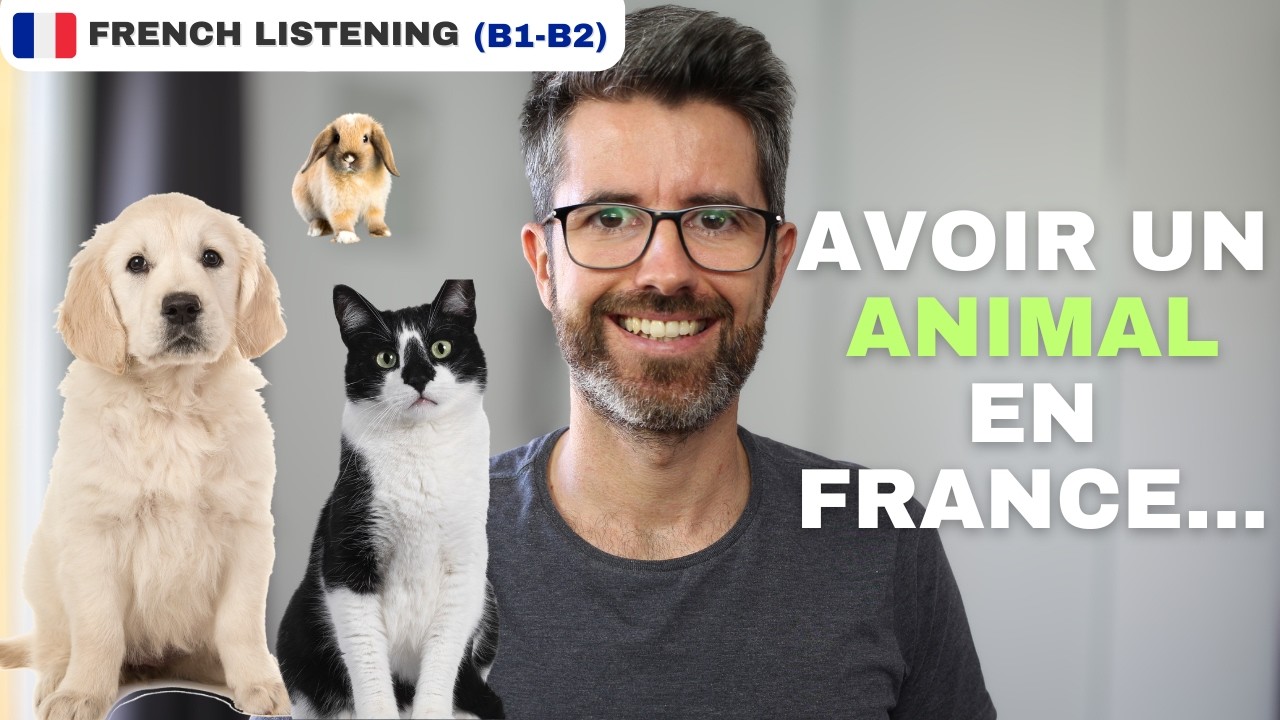 Chiens, chats et animaux de compagnies en France | Intermediate learners listening FLE