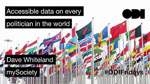 Friday lunchtime lecture: Accessible data on every politician in the world