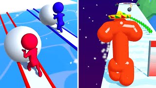 Snow Race Vs Tall Man Run 🟣💥🟣Hack All Tiktok Levels 9999 Gameplay KJ65