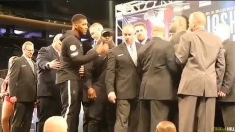 Drama!! Anthony Joshua vs Jarrell Miller Press Conference Highlights - Miller vs Joshua