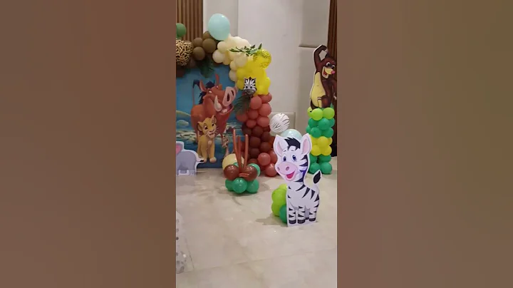 Jungle theme balloon decoration #balloondecoration #decoration #balloon #shorts #jungle
