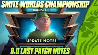 SMITE WORLD CHAMPIONSHIP LAST PATCH NOTES 9 11
