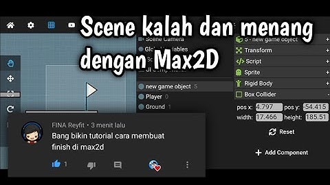 tutorial scene | Load scene action tutorial | Max2D game maker