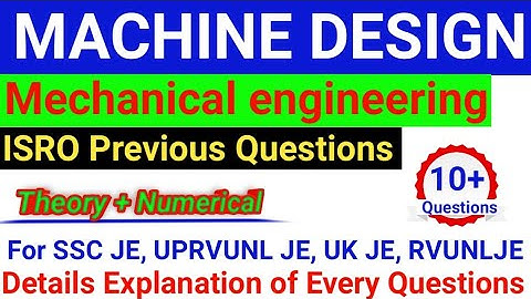 Machine Design ISRO Previous Questions | Machine Design Questions | Mechanical Engineering @TESTIQofficial