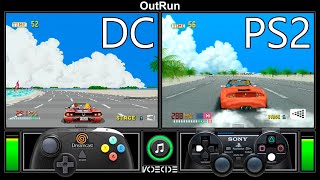 OutRun (Dreamcast vs PlayStation 2) Gameplay Comparison