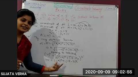 BMC EDU ENG 10 / MATHS 2/ COORDINATE GEOMETRY PART 4/ SUJATA VERMA
