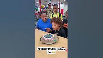 Military Dad Surprises Son At Chucky Cheese 🥹😱 #shorts