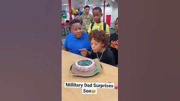 Thumbnail of Military Dad Surprises Son At Chucky Cheese 🥹😱 #shorts