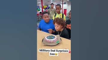 Military Dad Surprises Son At Chucky Cheese 🥹😱 #shorts