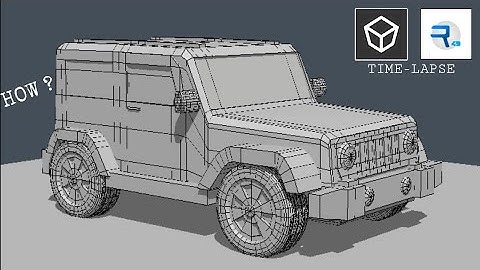 How I made an SUV with 3d modeling app and Reconn 4D on mobile | Time-lapse